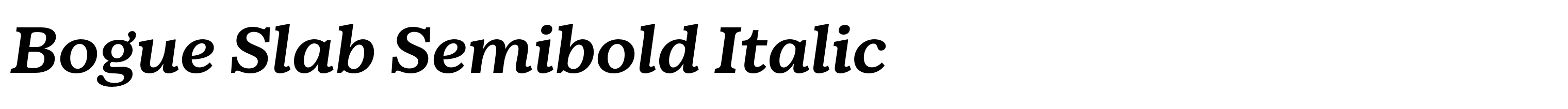 Bogue Slab Semibold Italic